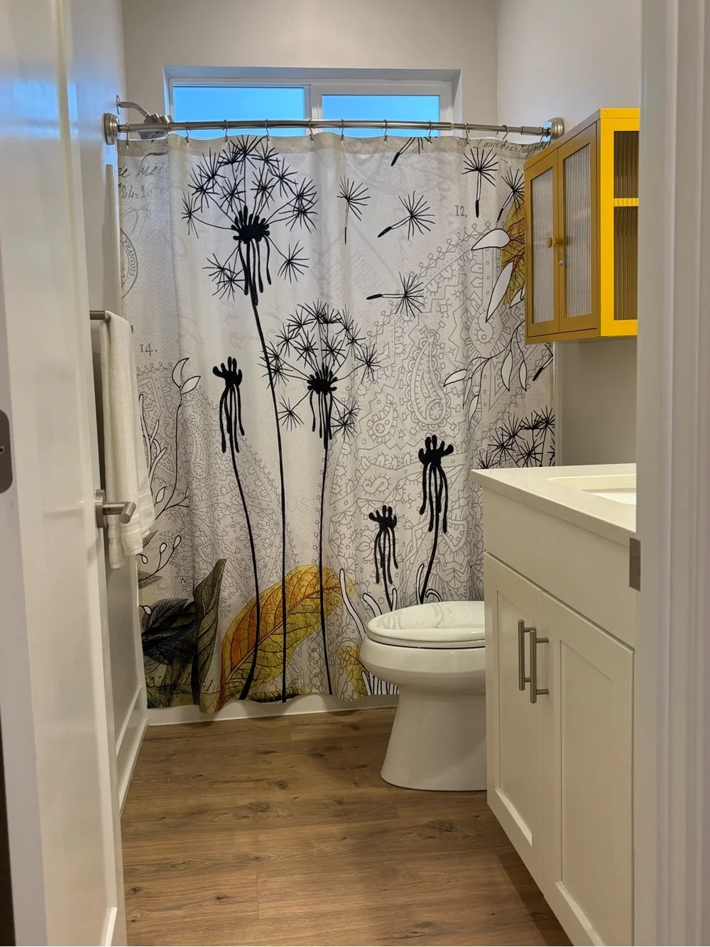 Botanical Dandelion Shower Curtain